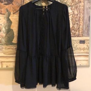 Black Free People Blouse